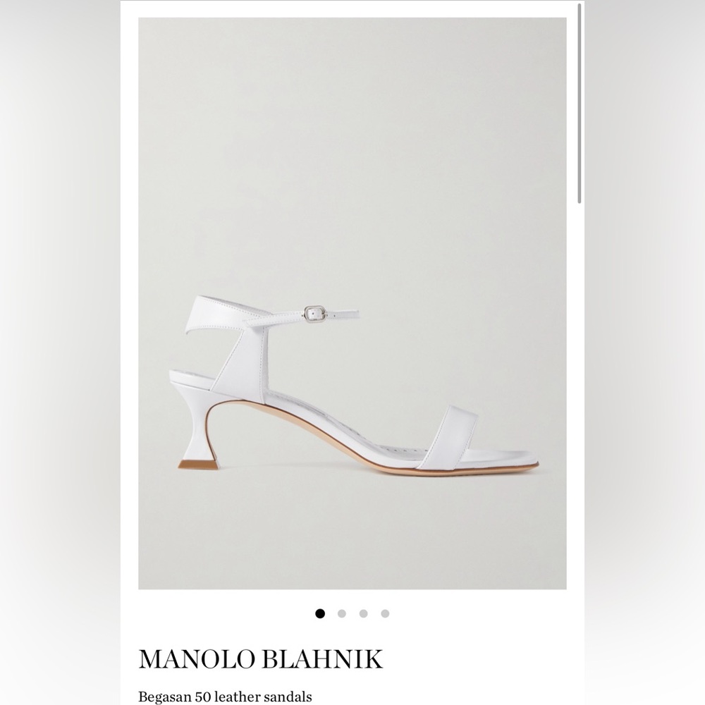 Worn once - Manolo Blahnik Begasan 50 Leather Sandals